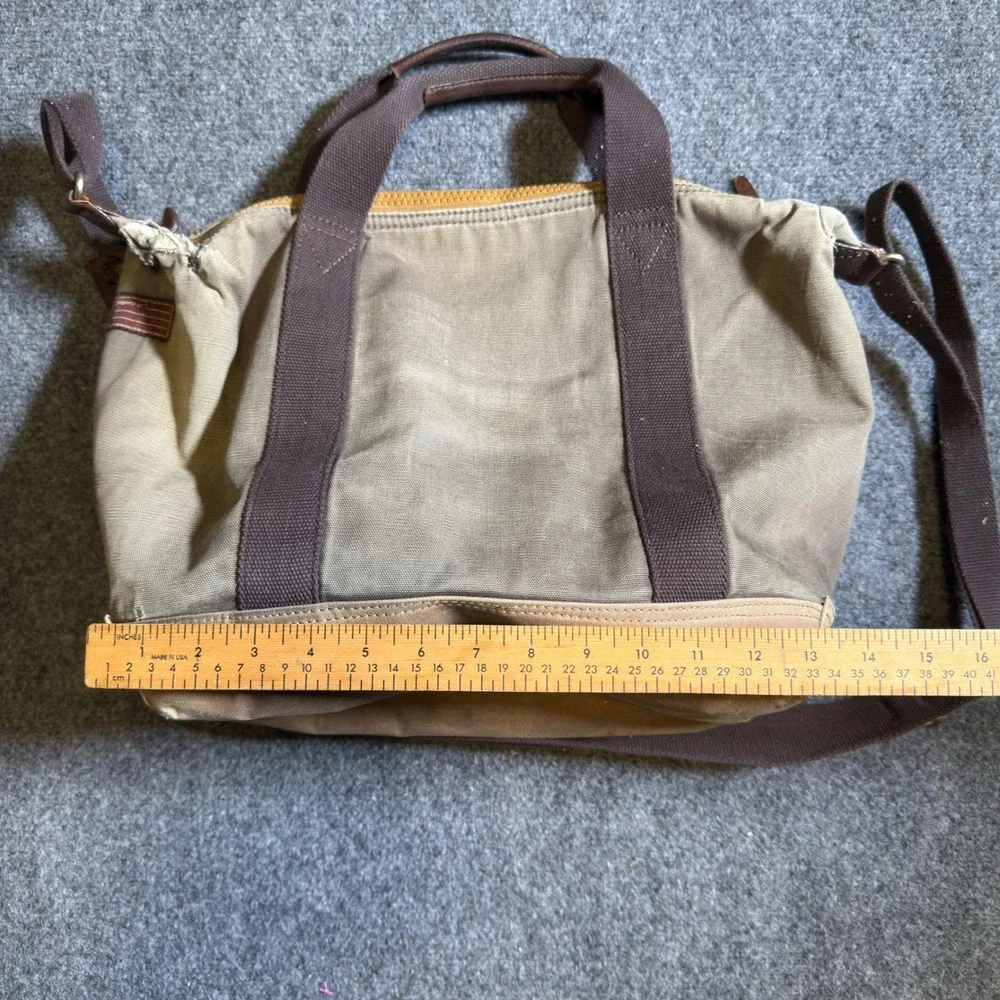 Property Of... Canvas Messenger Bag Unisex Olive Green Vintage Lightweight